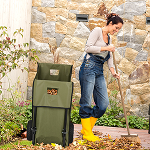 leaf collection bin cart