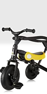 folding tricycle parent handle trike 2 years 24 months fold away beehive 3 in 1 pedals removable