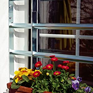 Window pole, grid grate, mesh steel, cellar, burglary protection, cellar window grille.