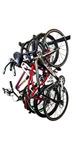 blat bike storeyourboard wall metal hanger hooks 4 bicycles cycling garage indoor vertical holder