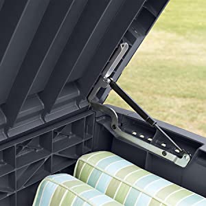 piston assisted ease opening closing support lid