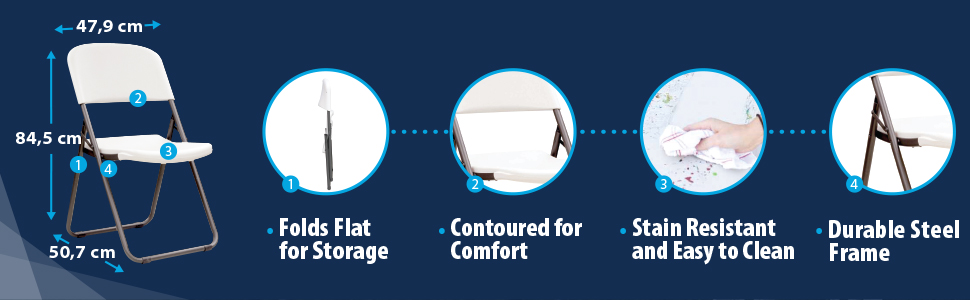 made of high-impact polyethylene, contoured for comfort, and designed for durability