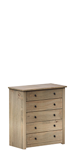 Vida Designs Panama 5 Drawer Narrow Chest