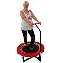 lady smiling on trampoline