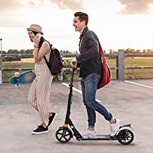 Black commuter scooter