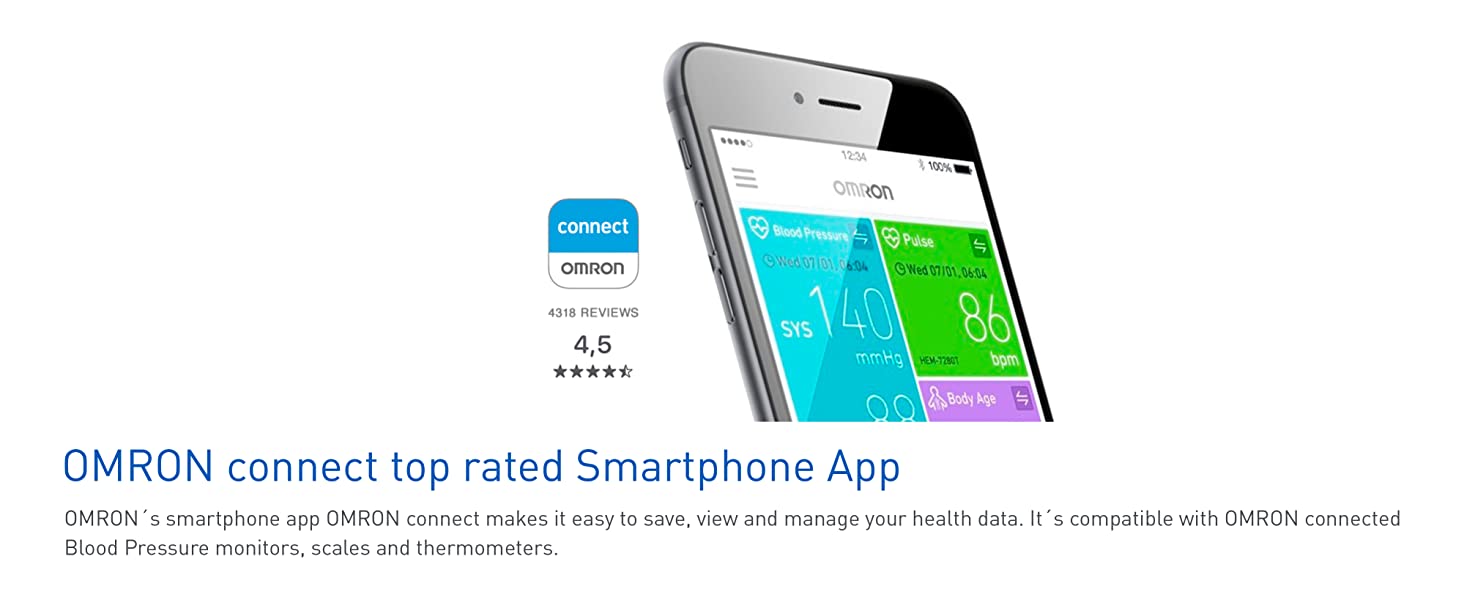 OMRON connect - to rated Smartphone App