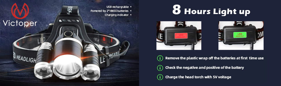 Head torch Head light Head lamp camping charger cree