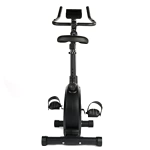 A photo of our home gym equipment and reclining spinning bike