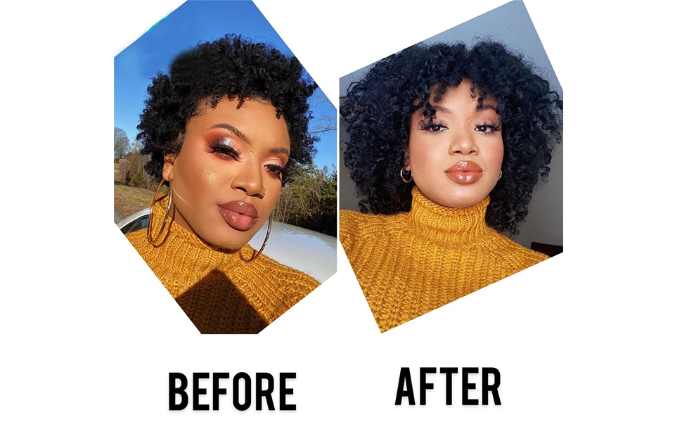 Afro Kinky Curly Clip in Human Hair Extensions DOUBLE WEFT