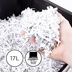 17 litre, cross cut, basket, container, bin, transparent, shredding, shredder, small cut, easy empty