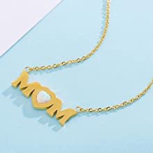 Mom Letter Necklace