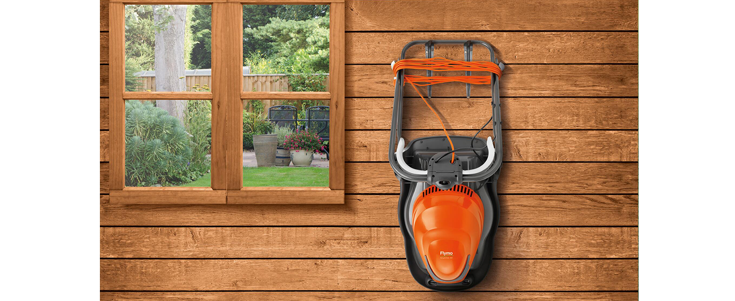 store on the wall with flat folding handles for space saving storage