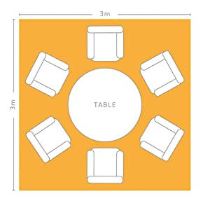 3x3m Party Tent fitting example