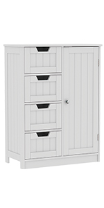 freestanding 4 drawer 1 dorr bathrrom cabinet