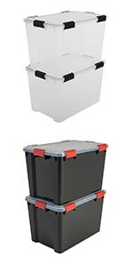 Hermetic plastic storage boxes Air Tight Box by Iris Ohyama