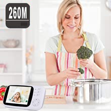 VOX (Voice Control) Auto Wake-Up Baby Monitor with Camera Video Baby Monitor Camera