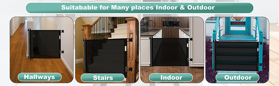 retractable stair gate baby dog