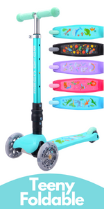 teeny foldable 3 wheel scooter toddler little kids boldcube 2 3 4 5 6 7 8 years