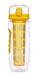 fruit infuser water bottle with time mark hiking biking yoga tai chi health infusion
