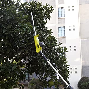 Flexible hedge cutting The pivoting