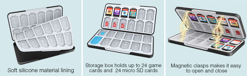 Switch game card box feature