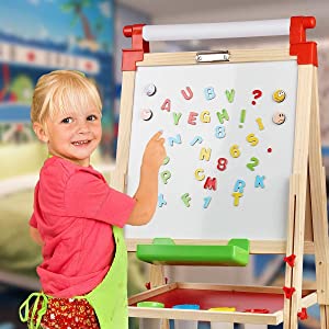 kids easel with paper roll