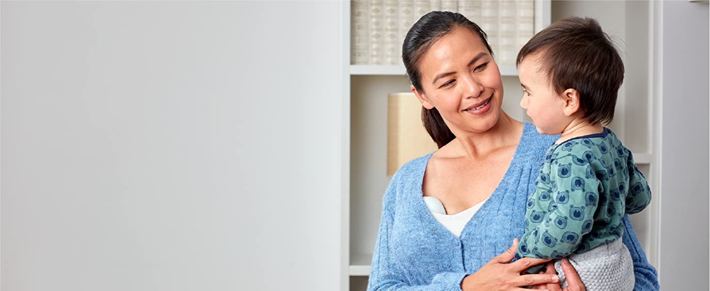 Small and lightweight, Elvie Pump is worn inside a standard nursing bra, making it truly hands-free.