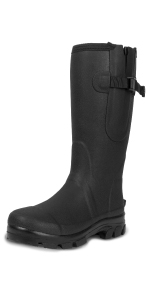 Womens ladies wellingtons wellies boots adjustable waterproof green rubber sole warm yard walking