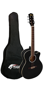 3 4 acoustic guitar, acoustic guitar, cutaway guitar, cutaway acoustic guitar, tiger guitar