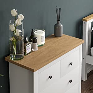 Vida Designs Arlington 2+2 Drawer Chest, White