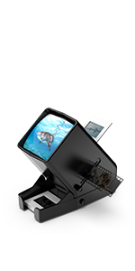 35mm Slide and Film Viewer, Battery Operation, 3X Magnification view