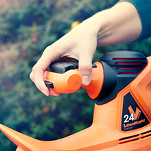  24V Cordless Hedge Trimmer Saftey Switches