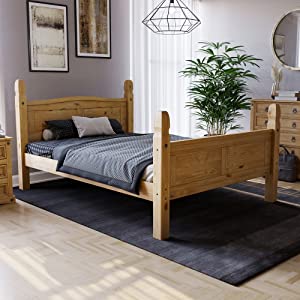 Vida Designs Corona Double Bed, High Foot End
