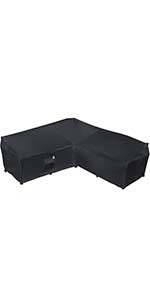 216CM V Shape Sofa Cover - Midnight Black
