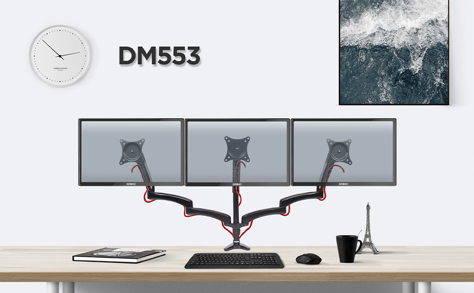 desk, mount, bracket, stand, support, riser, arm, double, two, twin, duo, dual, office, computer