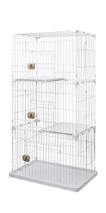 Cage for cats, 3 levels, 3 entrances - Pet cage PEC-903 Iris Ohyama