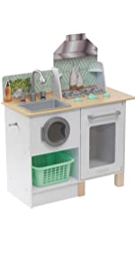 Whisk and Wash, Laundry and Play Kitchen, KidKraft, Toy made of Wood