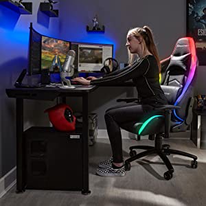 bravo rgb gaming chair with girl model