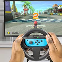 Orzly party pack accessories rackets wheels dance bands joy con grips for Nintendo Switch OLED