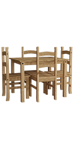 corona solid pine wood mexican furniture rustic wax coffee table drawer nest dining 