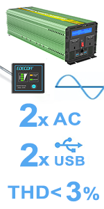 pure sine wave Power Inverters 12v to 240v 220v 230v 2500w 5000 watts Car Inverter Microwave oven RV
