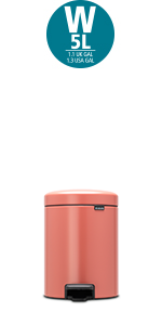Brabantia pedal bin newicon soft closure light pedal operation kitchen hobby room smoothly quietly