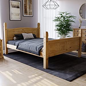 Vida Designs Corona King Size Bed, High Foot End
