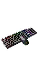 havit KB432 Blue Switch Mechanical Keyboard and Mouse Combo