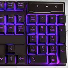 Orzly RX250-K keyboard RX250 membrane RGB Lights gaming gamer PC Console PS5 PS4 Playstation xbox