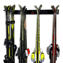 metal ski wall rack storage hanger two tips pair powder racing xc downhill all mountain holiday gift