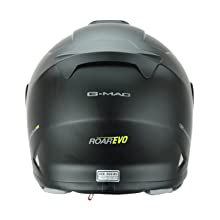 G-Mac Roar Evo Full Face Fibreglass Blackout Motorcycle Motorbike Helmet