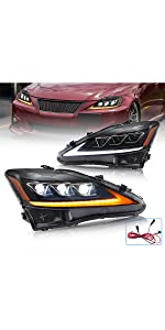 lexus is250 2006 headlights