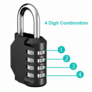 4 digit combination locks locker code padlock number padlock combo padlock dial resettable