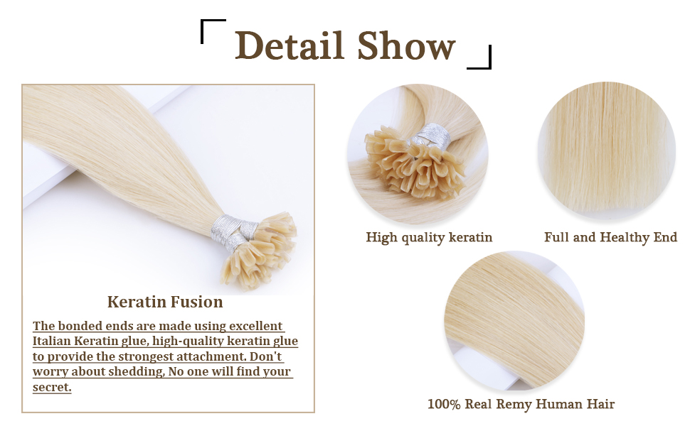 U-tip hair extensions